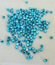 Swarovski 5328 4mm bicone beads, Turquoise AB2X 36pcs 