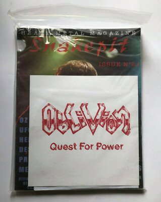 SNAKEPIT 21 + OBLIVION Quest for power 7'' Heavy Metal Mag English MINT COPY!