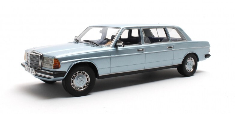 1978 1/18 Mercedes E250 W123 Lang Diamond Blue Lang Cult Models