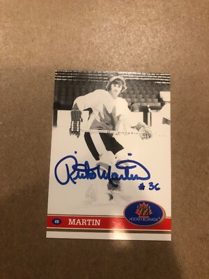 91-92 FUTURE TRENDS 72 SUMMIT SERIES RICK MARTIN AUTOGRAPHED CARD DECEASED