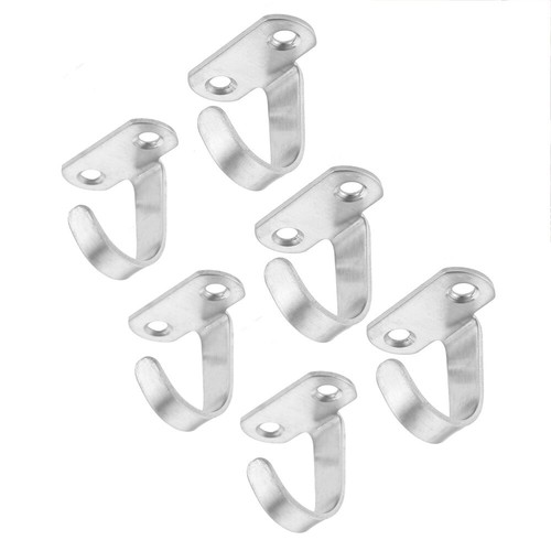 6Pcs Stainless Steel Ceiling Hook Hanger Hanging Coats Towels Garage Top Mount - Picture 5 of 13