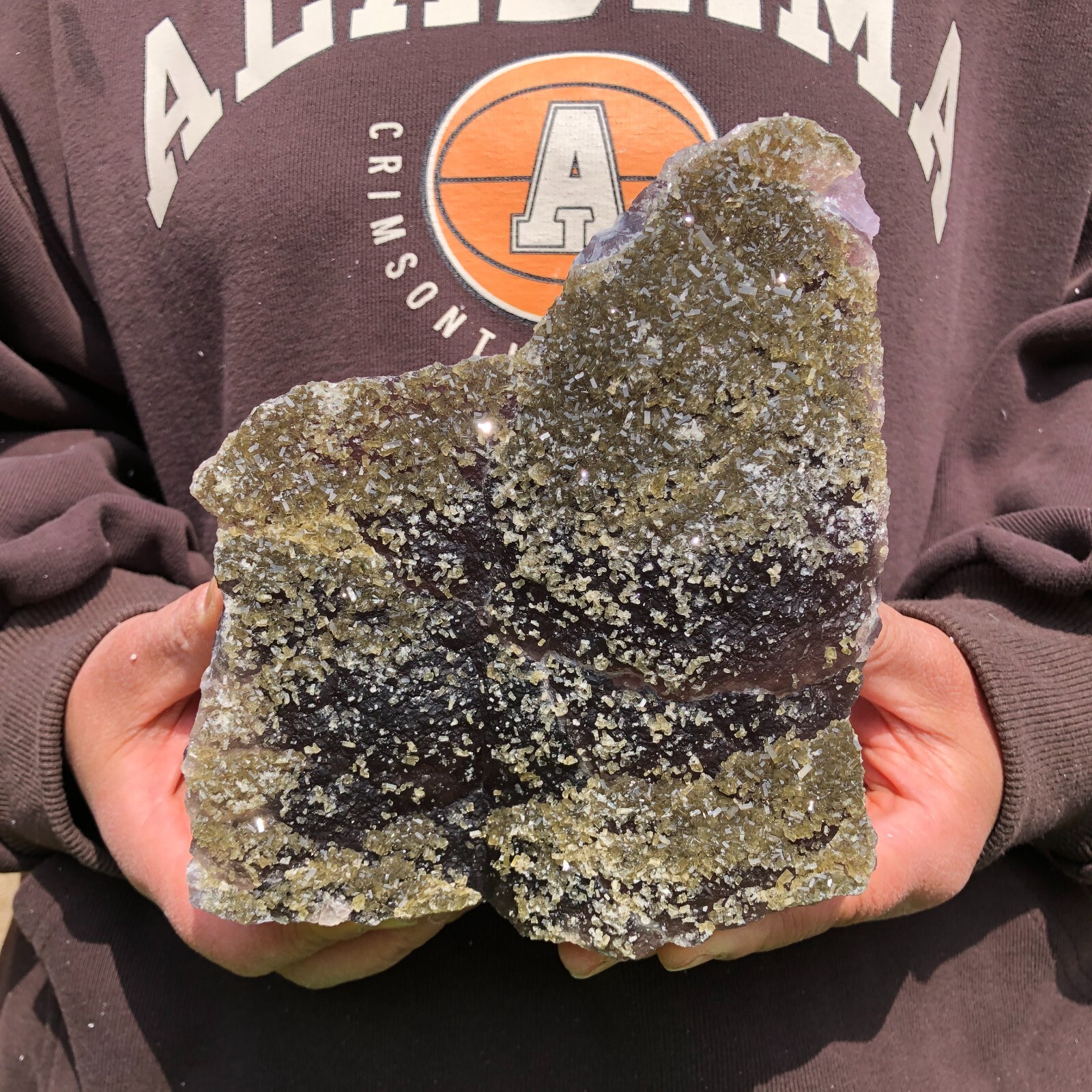 5.3LB Natural Fluorite Quartz Crystal Cluster Mineral Specimen for Healing Energy