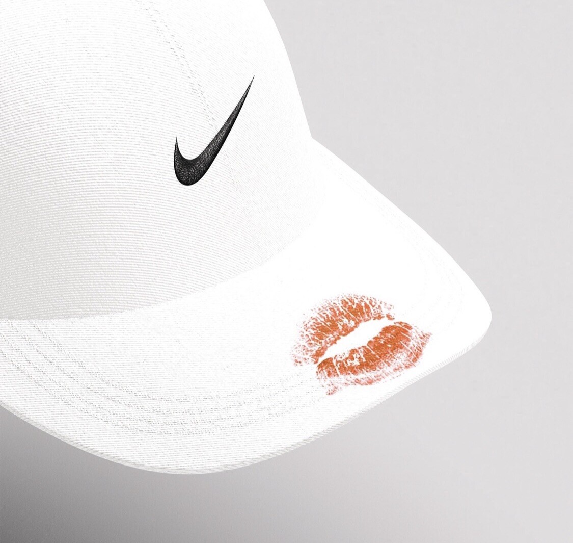 Nike x Drake CLB Certified Lover Boy Red Lipstick Lips White Hat