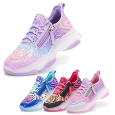 Kids Girls Lightweight Walking Shoes Comfortable Jelly Sole Casual Sneakers