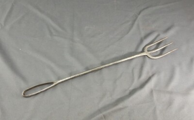Vintage Campfire Camping Cooking Grille Meat Roasting Skewer Fork - 15-1/2'' Long