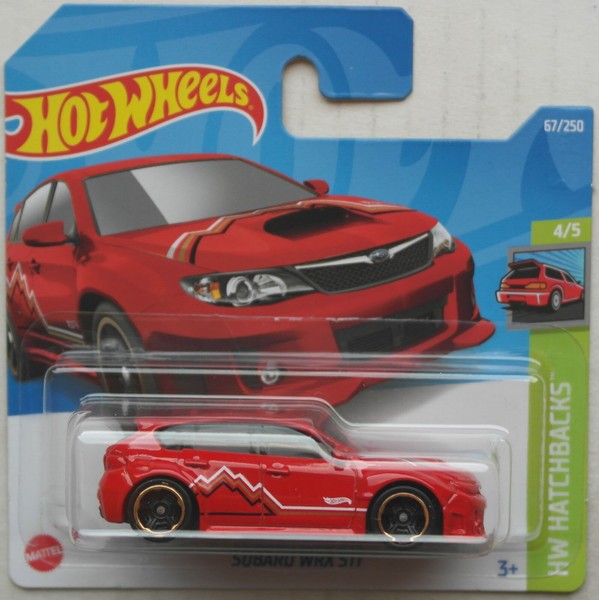 Hot Wheels Subaru Wrx Sti Rot Hw Hatchbacks Neu/Ovp Mattel Auto Car Red Rosso-image