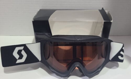 Scott USA Wintersport youth Jr Trooper Ski Goggles  Black Amplifier Lens VGC - Picture 1 of 5