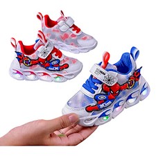 Spiderman Kids Sneakers Light-Up Breathable Comfort Sports Shoes Boys Trainers