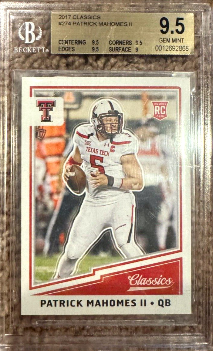 Patrick Mahomes 2017 Classics Panini #274 - BGS 9.5