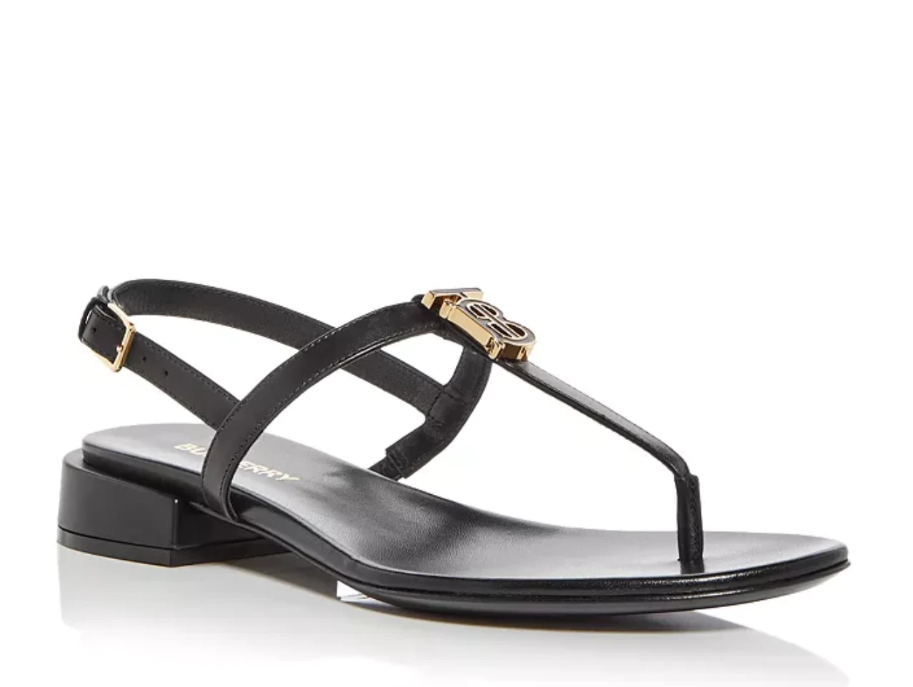 Burberry — Burberry Emily Black T-Strap Leather Sandal - Retail $720