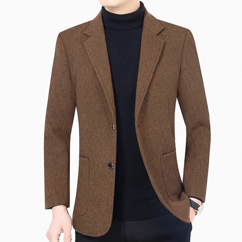 Men Work Blazer Jacket Business Formal Casual Button Slim Fit Suit Coat Tops - Picture 8 of 26