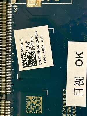 Dell XPS 9550 Motherboard I7-6700hq NVIDIA 960m La-c361p Y9N5X for