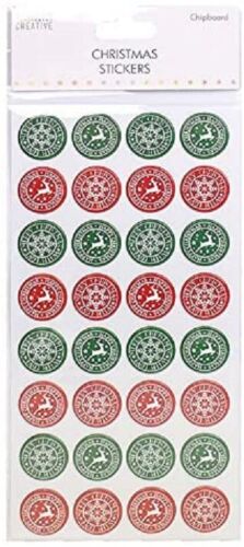 SIMPLY CREATIVE 3D CHIPBOARD CHRISTMAS STICKERS STAMPS-5050489077432 - Afbeelding 1 van 1