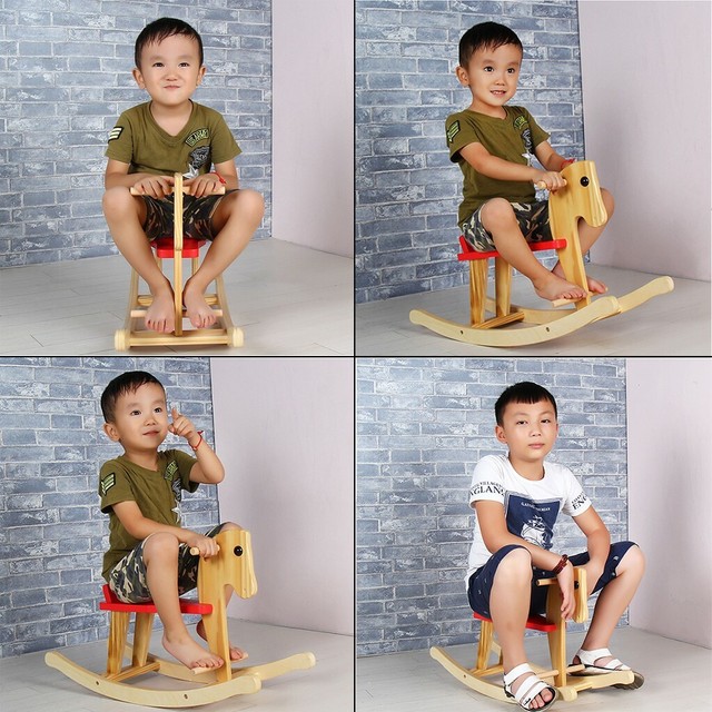 wooden ride on horse