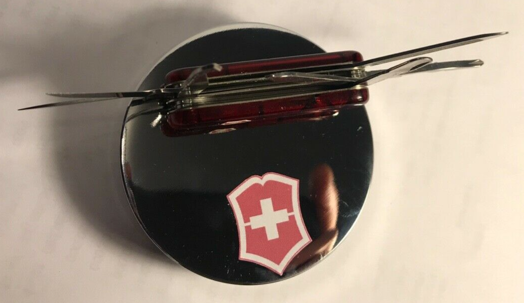 Steel Anvil Plate Swiss Knife Case Display with ***Knife NOT