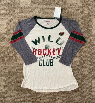 Top Shirt NHL Minnesota Wild Hockey Club 3/4 Sleeve GIII 4Her Women's Size XL