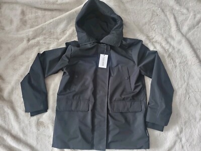 NOIZE Alyssa Black Raincoat Water And Wind Resistant Jacket Size M