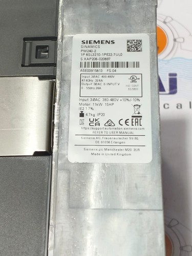 SINAMICS POWER MODULE PM240-2 ,11 kw (15 hp) SIEMENS UNFILTERED 6SL32101PE227UL0 - Picture 5 of 12