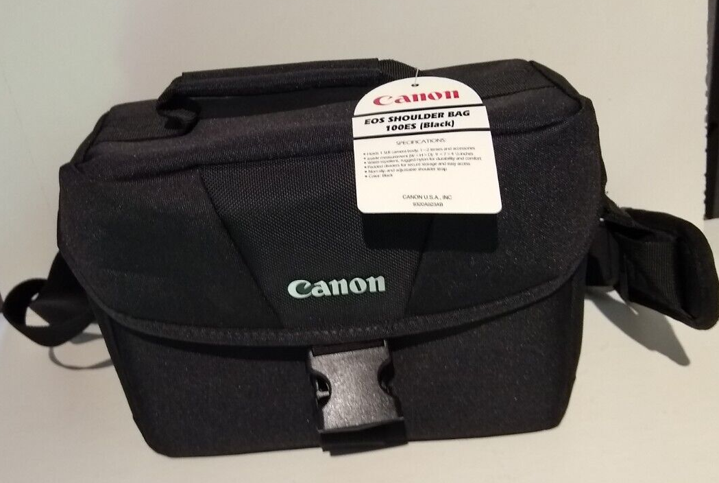Canon 100ES Camera Carry Shoulder Bag (9320A023AB) 10x7x5" Black Water