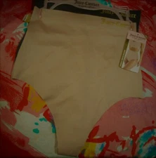 2 NEW JUICY COUTURE JC7125 2PKC HI-WAIST SHAPING SCUBA THONG PANTIES L