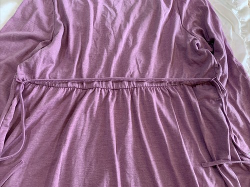 NEW W/O TAG MOTHERHOOD MATERNITY TOP PURPLE WOMENS LARGE WITH TIE - Picture 10 of 17