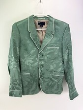 ASOS Design Mens Green Pajama Suit Blazer Top Floral Print Size 36 Short