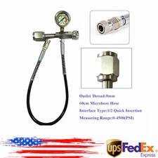 PCP SCBA Fill Station Refill Charging 4500PSI Adapter Air Rifle Paintball + Hose