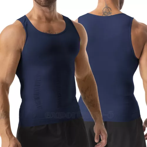 Herren Abnehmen Body Shaper Kompression Gynäkomastie T-Shirt Körperhaltungskorrektur Weste - Bild 19 von 23