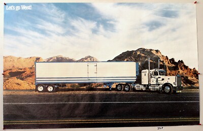 Poster-Plakat Let s go West USA mit Karte # 3560