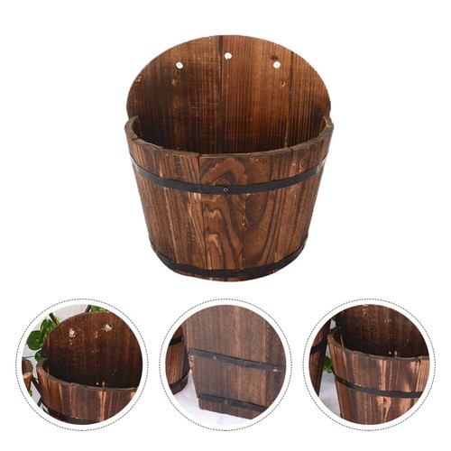 Wooden Flower Pot Macetas Para Plantas Exteriores Outdoor Pots Hanging - Imagen 10 de 12