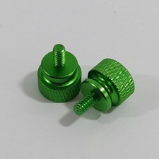 Thumb Screws Green 6 -32 Aluminum Alloy Knurled M3.5 Computer Case Side Panel