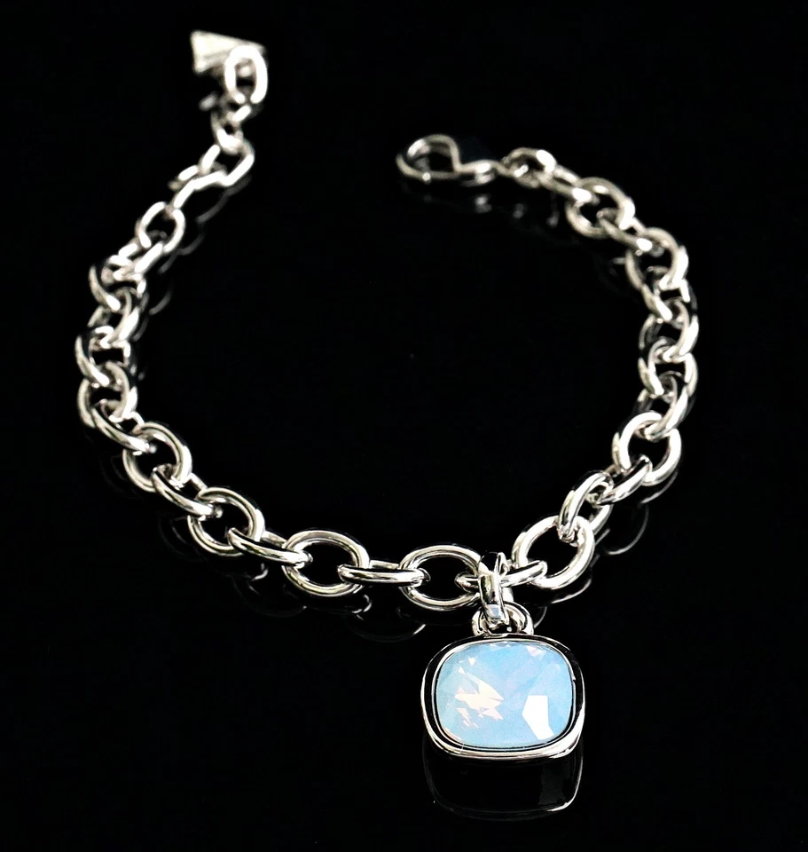 guess ubb61053 armreif armband Armschmuck farbe silber kristall blau neu - Bild 2 von 4