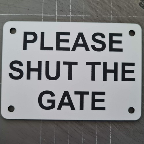 Please Shut the Gate Sign Plaque Outdoor Rated Close Lock Latch - Bild 2 von 169