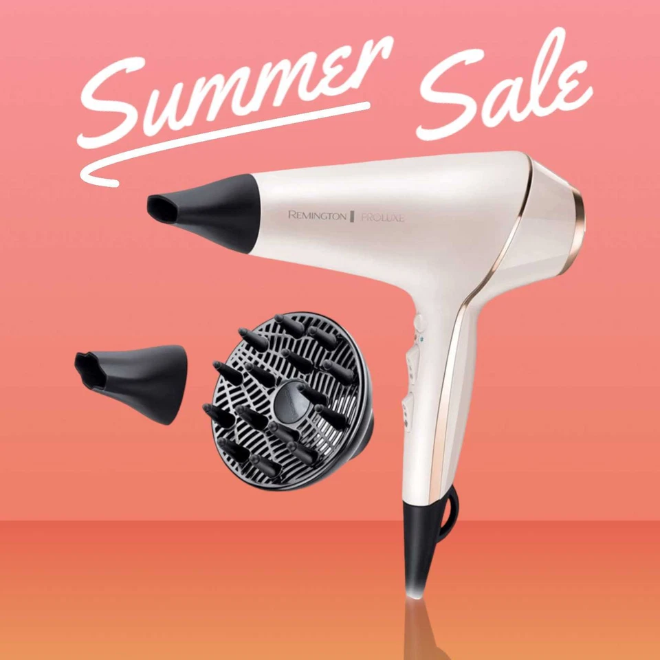 BESUCHE DEN REMINGTON-STORE Remington Haartrockner Ionen Proluxe 2400W 3 Aufsatz Optiheat-Technologie AC9140