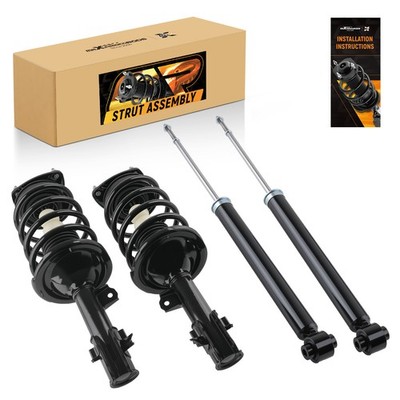4pcs Front Rear Struts w/Coil Spring For Kia Rio Hyundai Accent 2006-2011