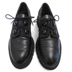 EUC LUCA GROSSI WICKER WEAVE LEATHER OXFORDS HANDMADE IN ITALY BLACK 39.5 US 8.5 — photo 2