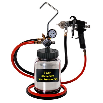 #ad New 2 Quart PAINT PRESSURE POT TANK SPRAY GUN SPRAYER $149.99