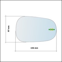 Glas RüCkspiegel AsphäRisch Seite Dx-Passeggero FüR Nissan Micra Iii (K12