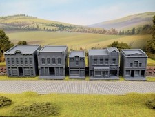 City Block 5 Old Urban Town Buildings Set - Z Scale - 1:220 - No Assembly USA
