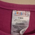 Swiggies Girls Pink Leopard Print Cotton Ruffle Long Sleeve Crew Neck Top 12M — photo 3