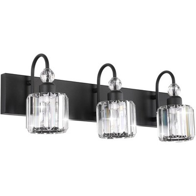 Luxurious 3-Light Wall-Mounted Crystal Vanity Light - Elevated Bathroom Style