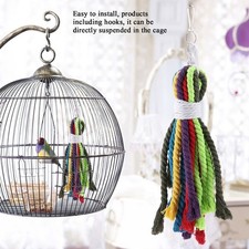 Pets Bird Multi Color Cotton Rope Toy Parrots Cage Chewing Toy Fits