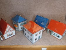 Erzgebirge antik - Set Holzhäuser hohl mit Fenstern Hinkel Kutschbach Seiffen
