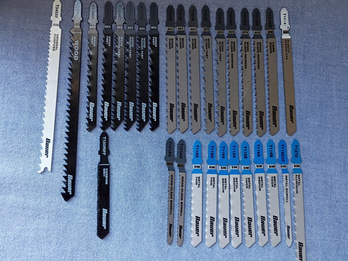 BAUER T-Shank Jig Saw Blades 30 Assorted General Purpose Blades