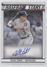 2020 Topps Update Baseball Stars Myles Straw #BSA-MST Auto fi8