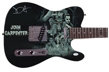 John Carpenter Signed Custom Graphics Photo Guitar ACOA