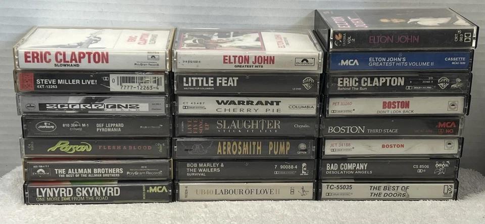 Classic Rock Music Cassette Tapes Lot/22 Titles/Artists/READ 1970s-1980s Rock - Image 2 of 4