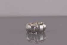 Sterling Silver 12mm Rounded Ribbed Offset Panels Domed Band Ring 925 Sz: 6