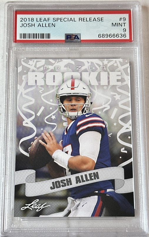 Josh Allen 2018-19 Leaf Special Release Prized Rookie #09 (RC) PSA 9