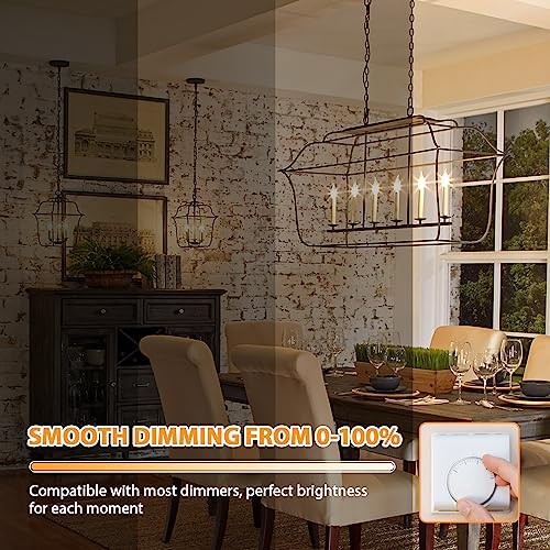 Dimmable E12 Candelabra LED Light Bulbs 40W 12 Count (Pack of 1) 40w Warm White - Picture 4 of 7